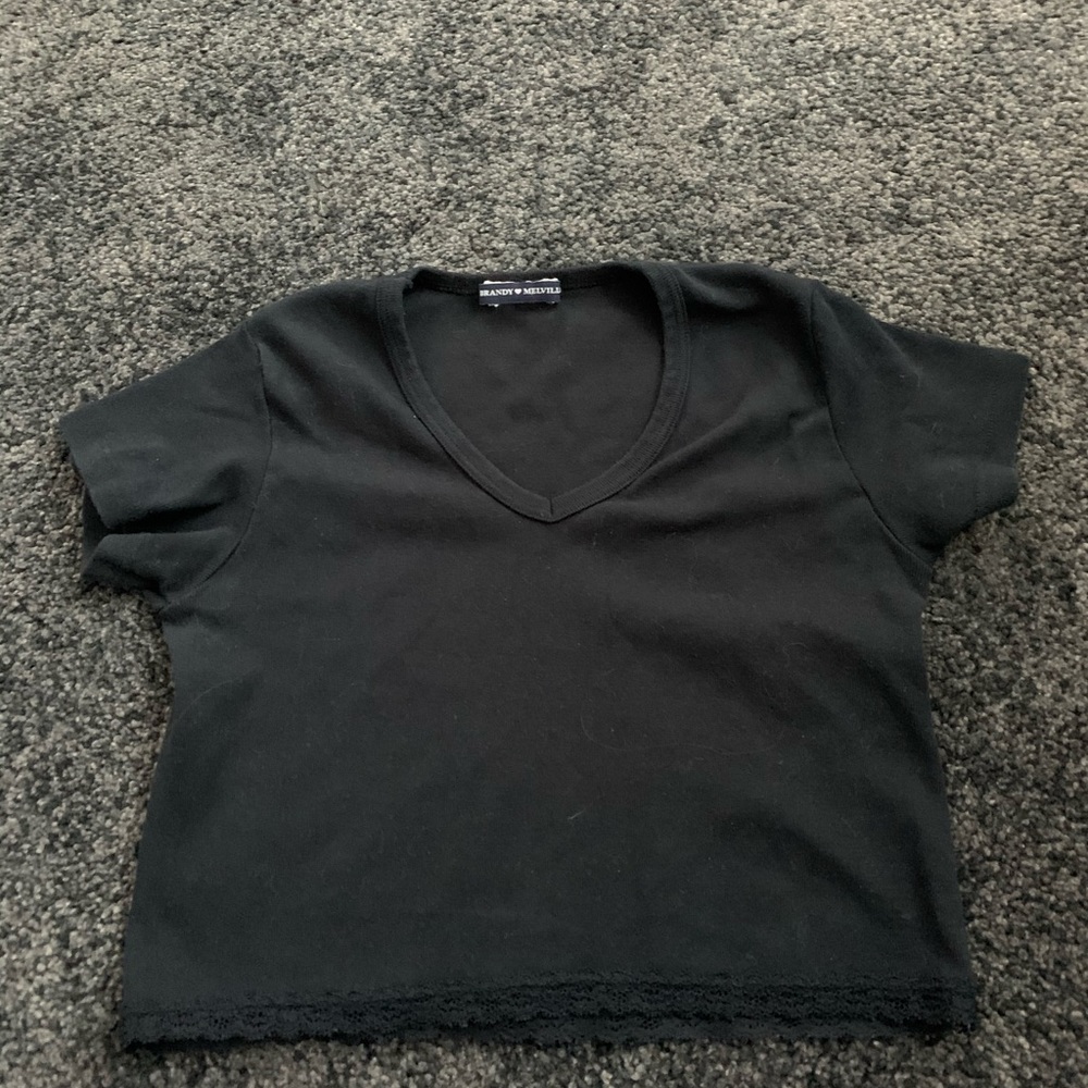 brandy lace v neck crop top